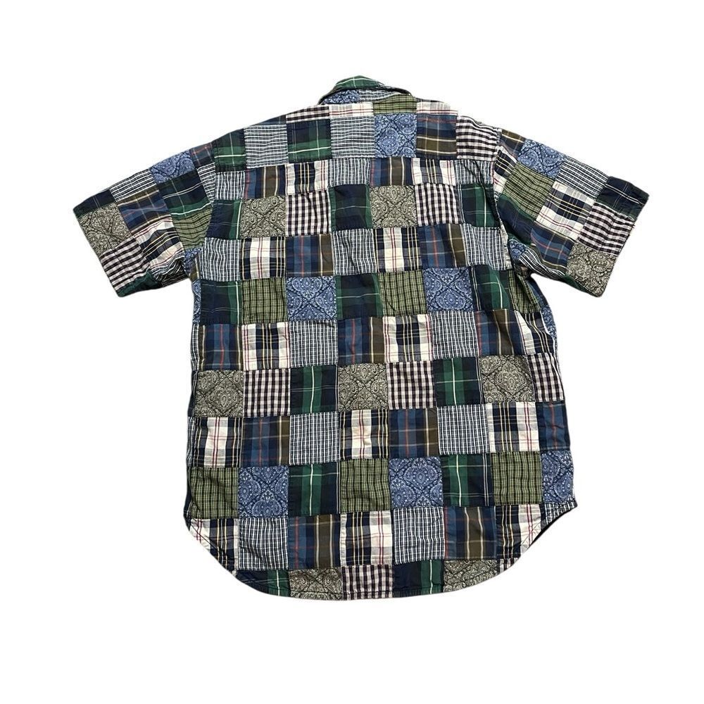 Vintage GAP Patchwork Button Down Short Sleeve Sh… - image 2